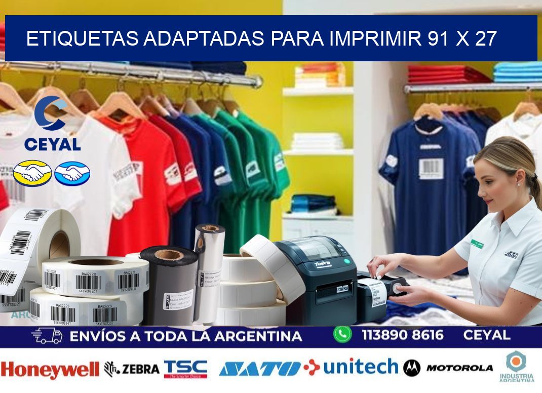 etiquetas adaptadas para imprimir 91 x 27