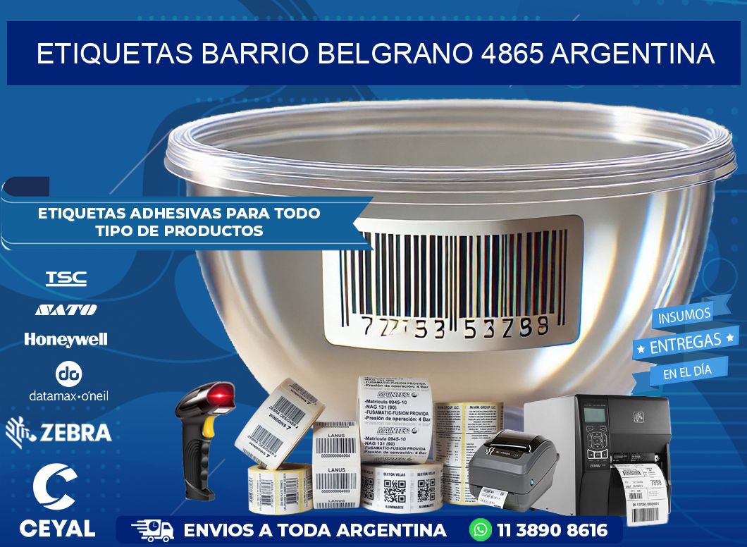 etiquetas barrio belgrano 4865 argentina