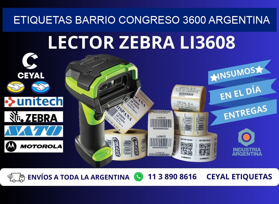 etiquetas barrio congreso 3600 argentina