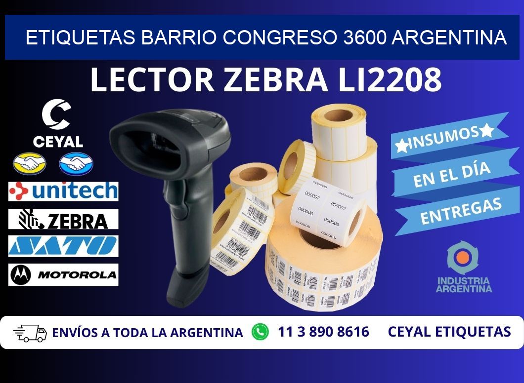 etiquetas barrio congreso 3600 argentina