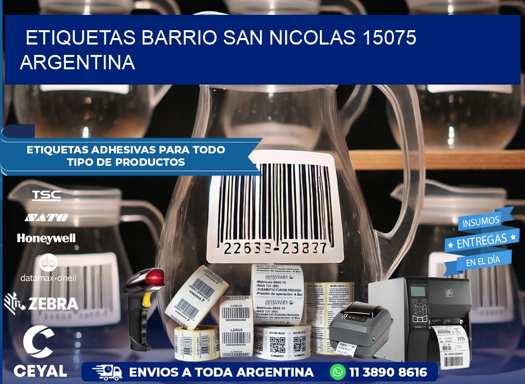 etiquetas barrio san nicolas 15075 argentina