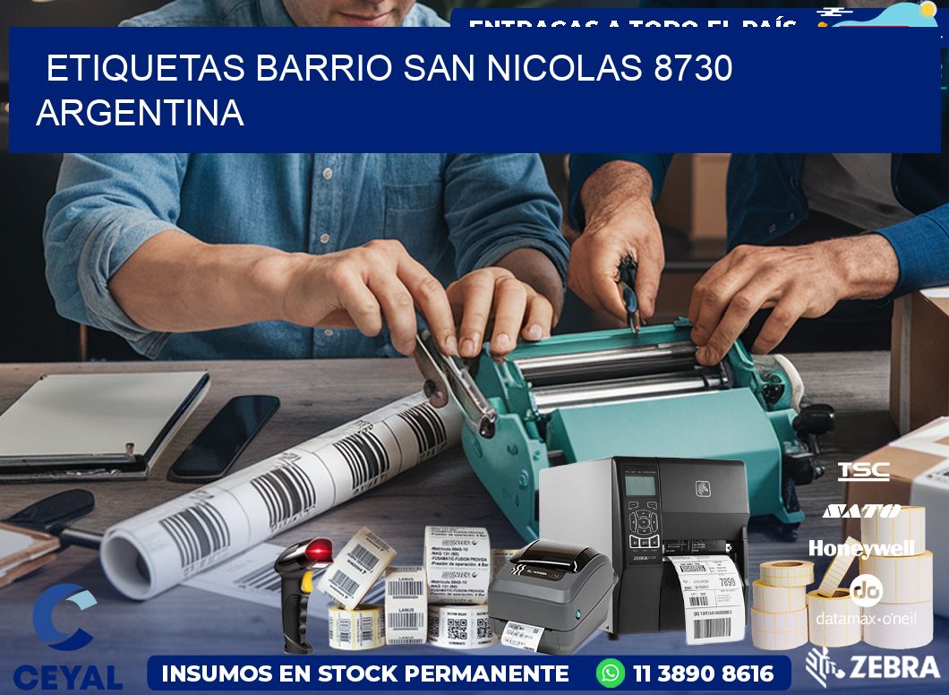etiquetas barrio san nicolas 8730 argentina