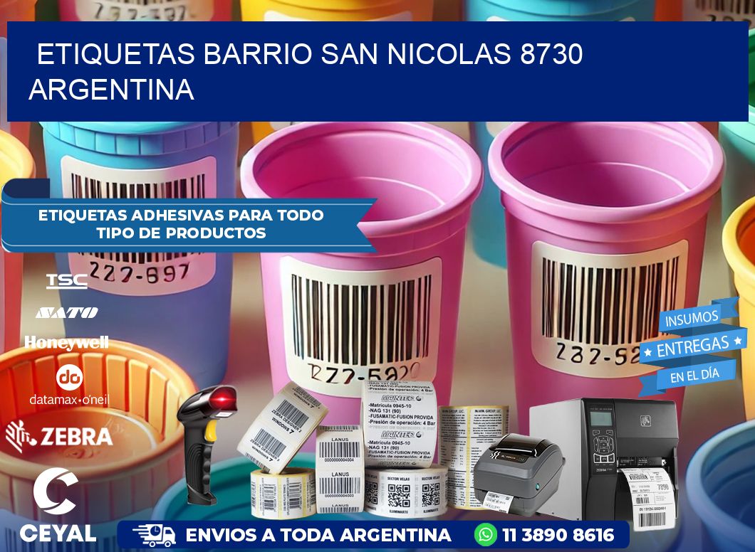 etiquetas barrio san nicolas 8730 argentina