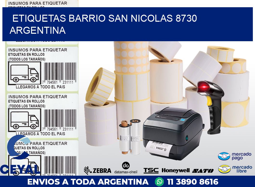 etiquetas barrio san nicolas 8730 argentina