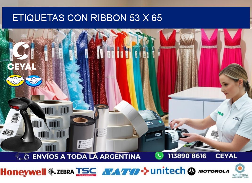 etiquetas con ribbon 53 x 65