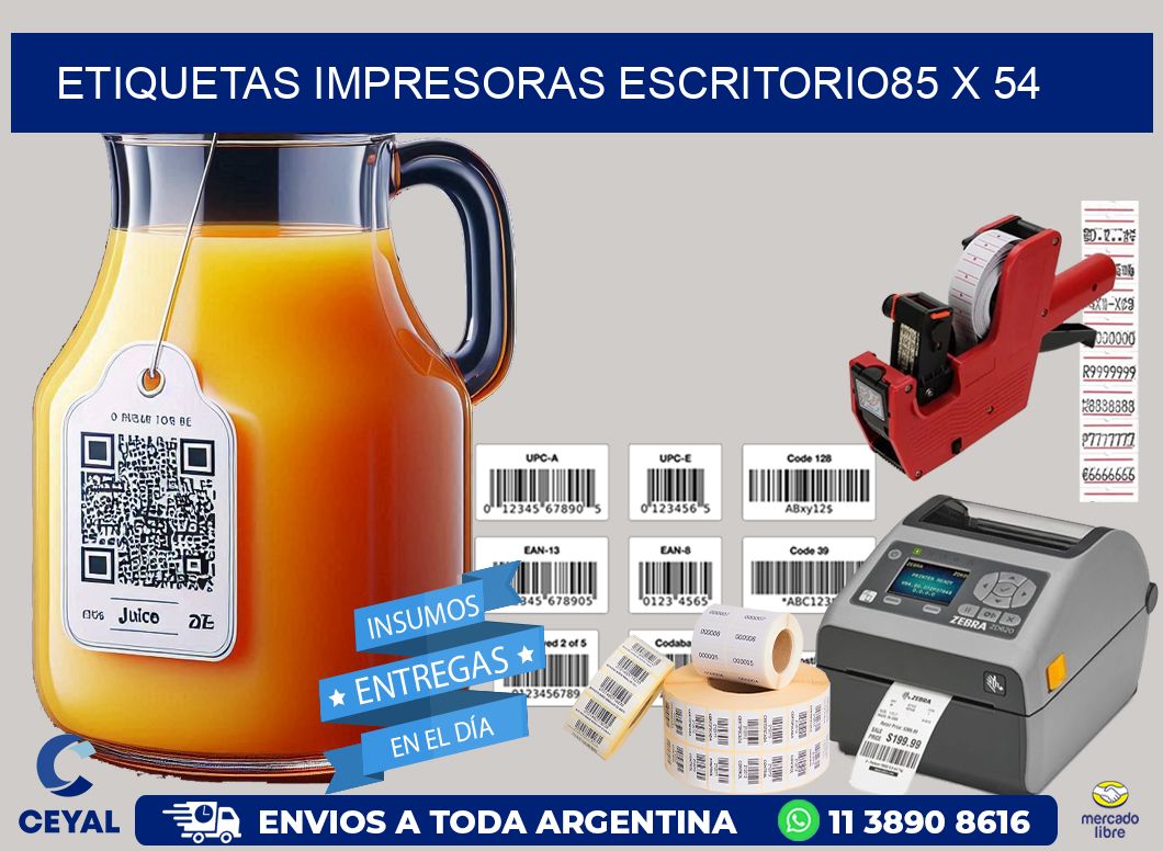 etiquetas impresoras escritorio85 x 54
