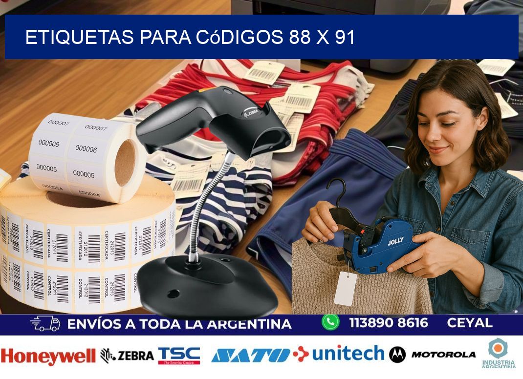 etiquetas para códigos 88 x 91