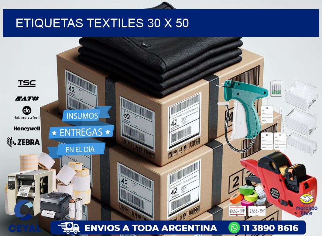 etiquetas textiles 30 x 50