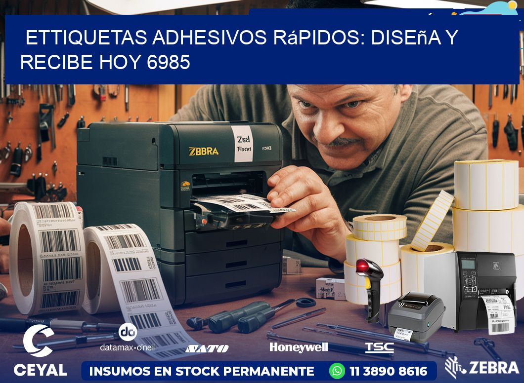 ettiquetas Adhesivos Rápidos: Diseña y Recibe Hoy 6985