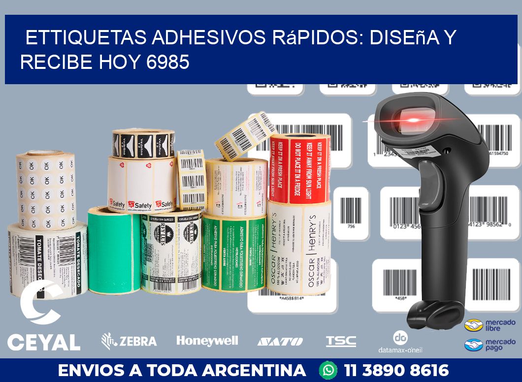 ettiquetas Adhesivos Rápidos: Diseña y Recibe Hoy 6985