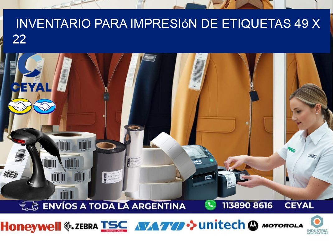 inventario para impresión de etiquetas 49 x 22