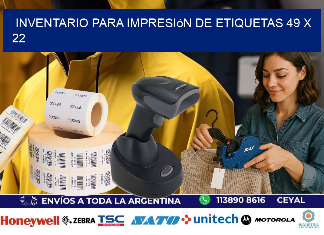 inventario para impresión de etiquetas 49 x 22