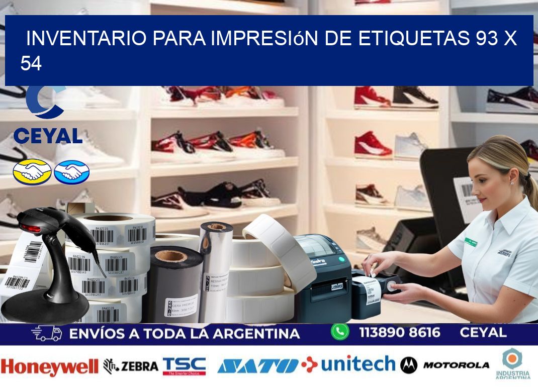 inventario para impresión de etiquetas 93 x 54