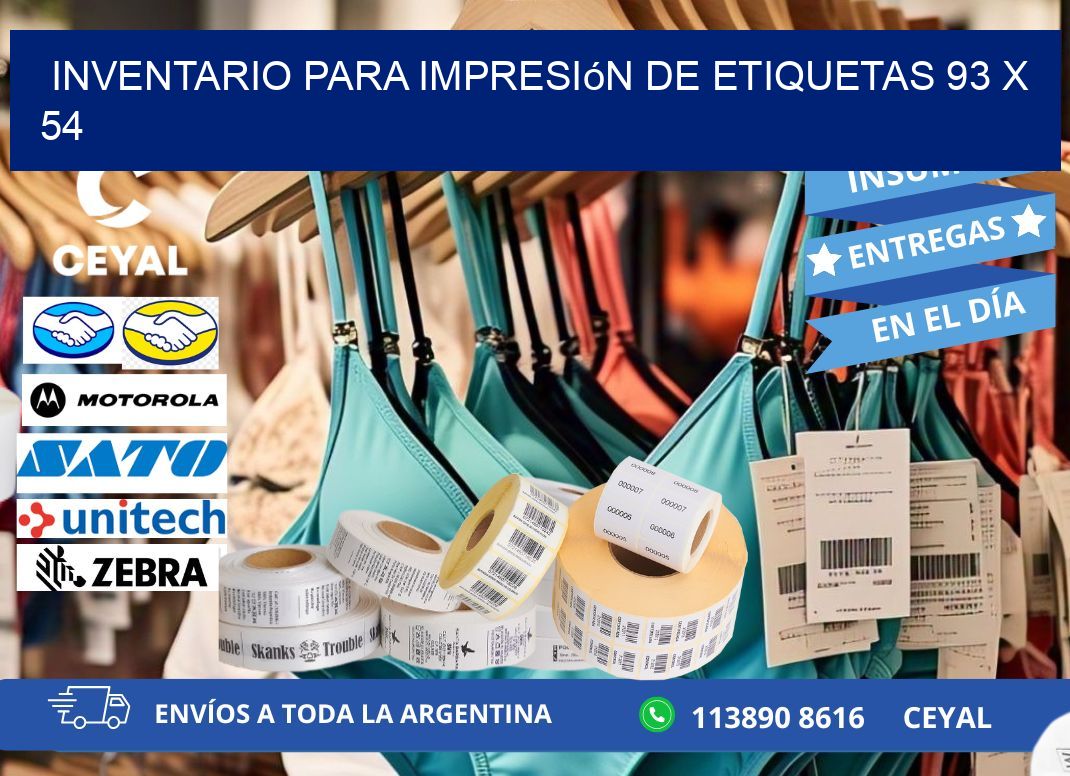 inventario para impresión de etiquetas 93 x 54