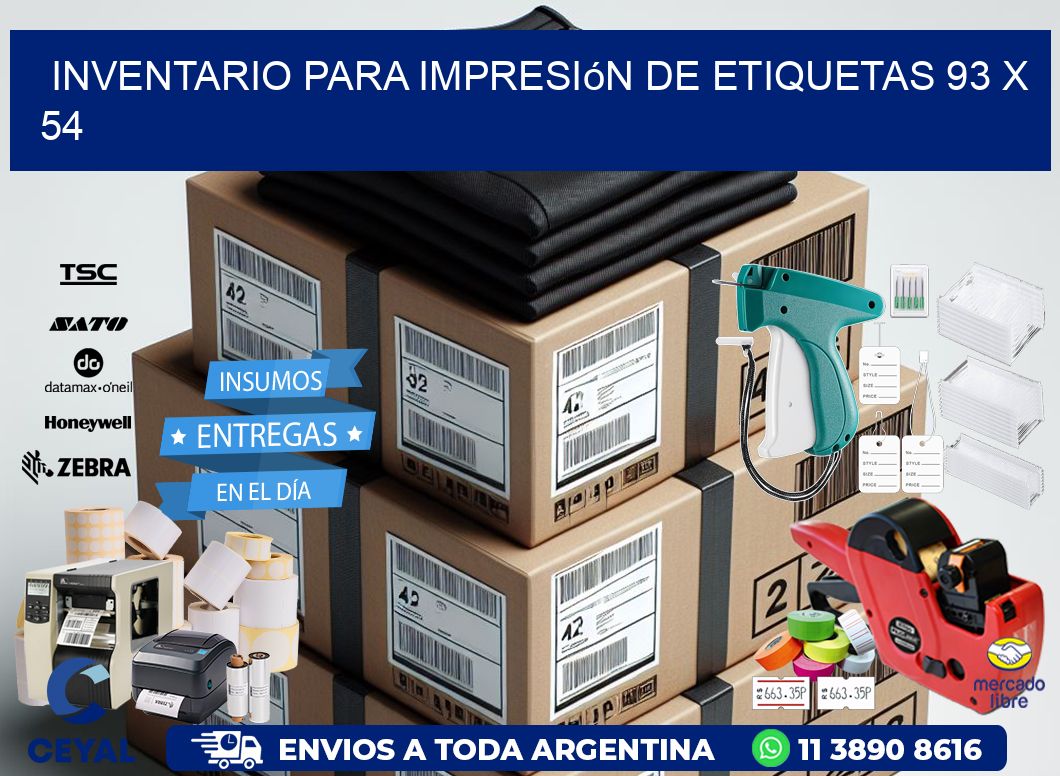 inventario para impresión de etiquetas 93 x 54