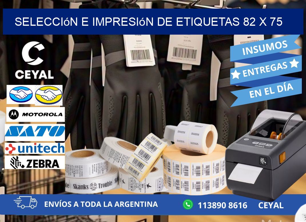 selección e impresión de etiquetas 82 x 75