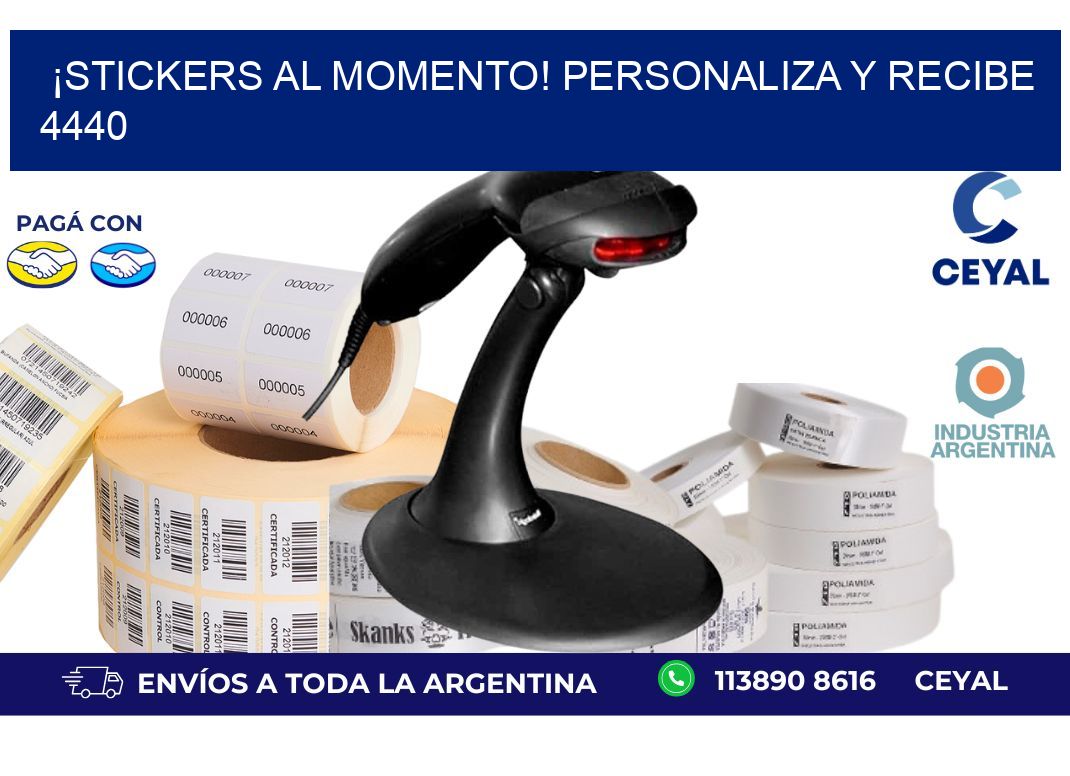 ¡Stickers al Momento! Personaliza y Recibe 4440