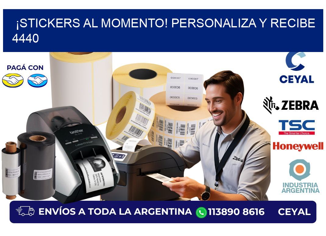 ¡Stickers al Momento! Personaliza y Recibe 4440