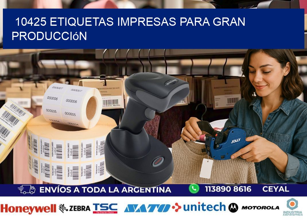 10425 Etiquetas impresas para gran producción