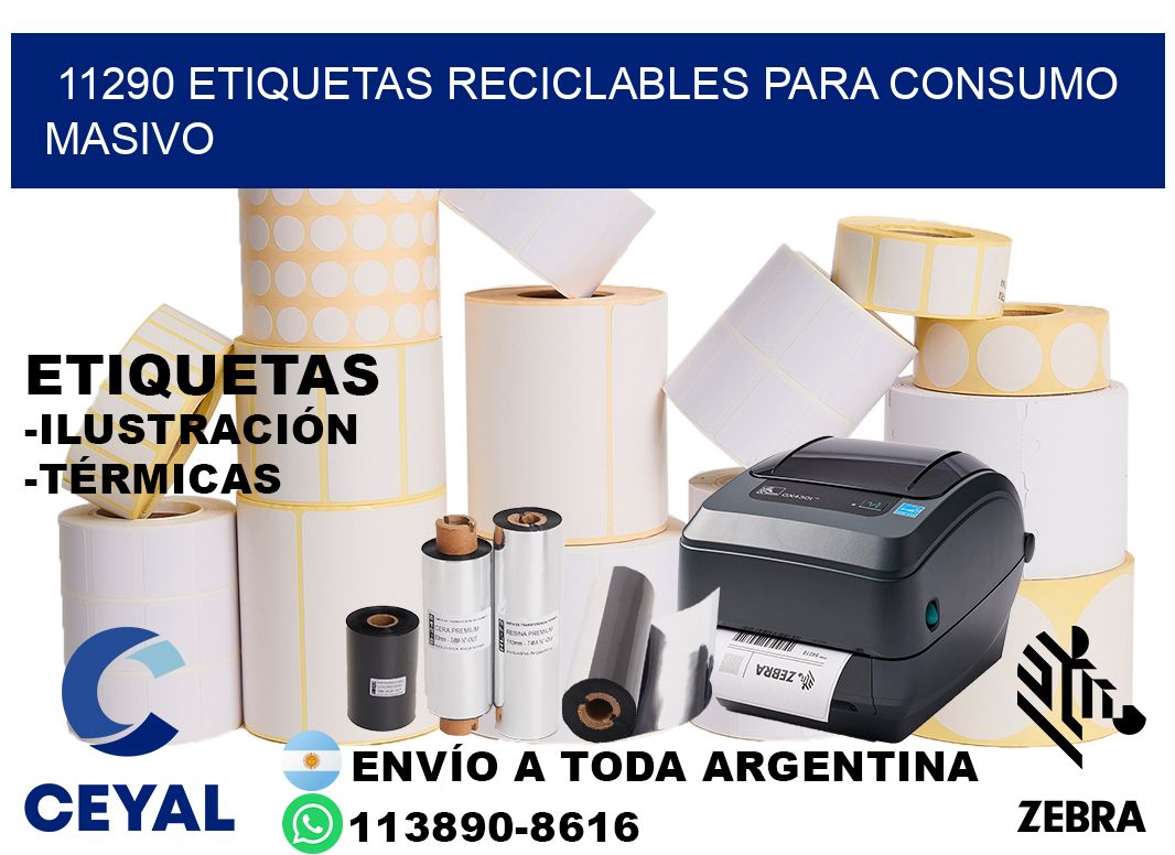 11290 Etiquetas reciclables para consumo masivo