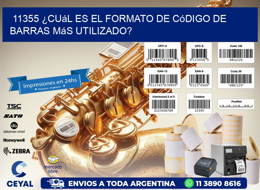 11355 ¿Cuál es el formato de código de barras más utilizado?