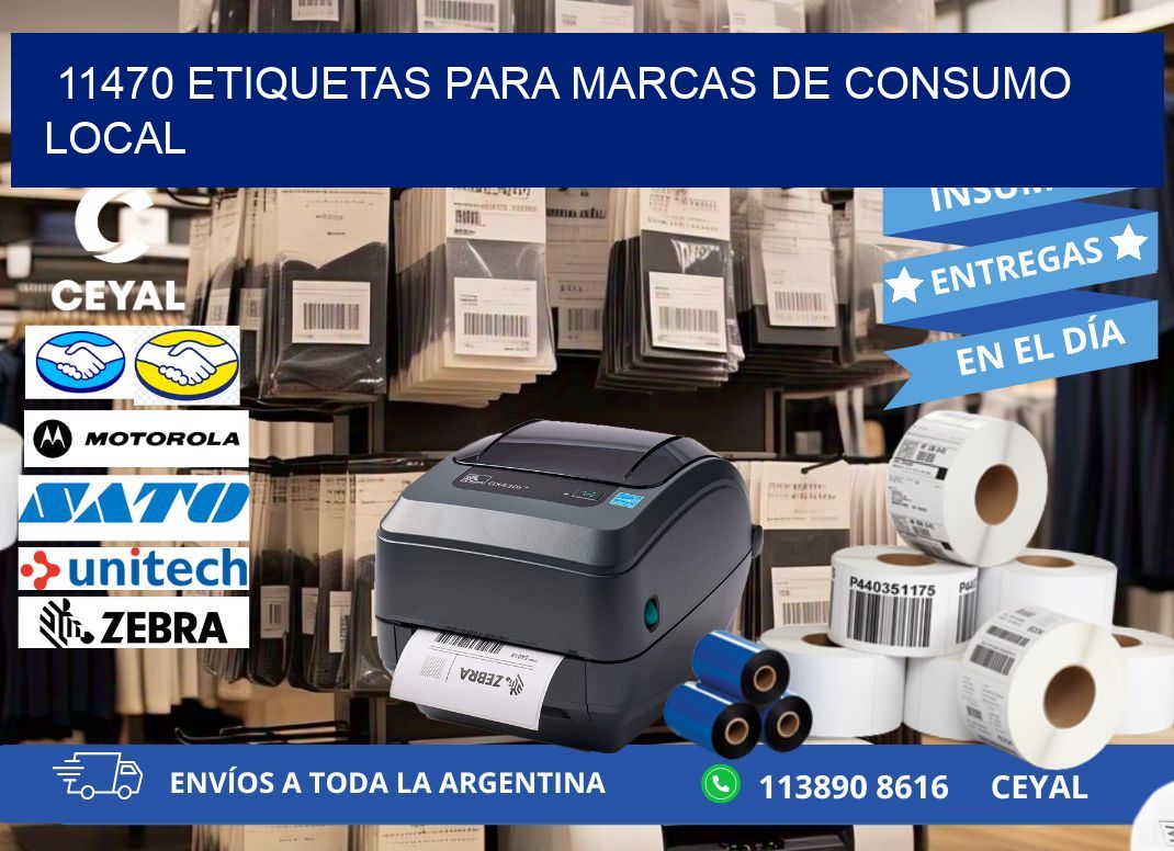 11470 Etiquetas para marcas de consumo local