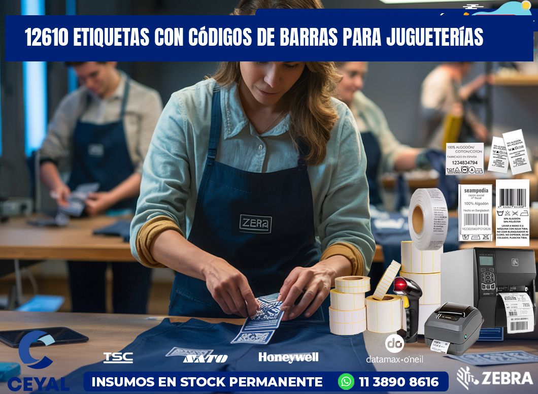 12610 etiquetas con códigos de barras para jugueterías