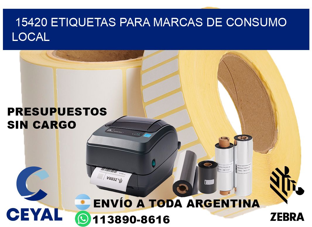 15420 Etiquetas para marcas de consumo local