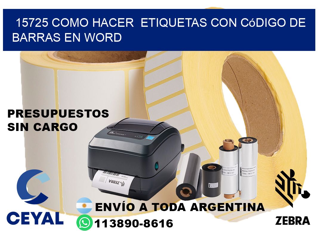 15725 Como hacer etiquetas con código de barras en Word