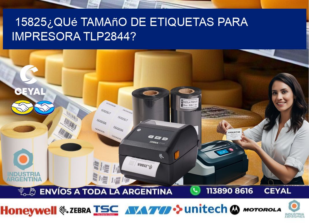 15825¿Qué tamaño de etiquetas para  impresora tlp2844?