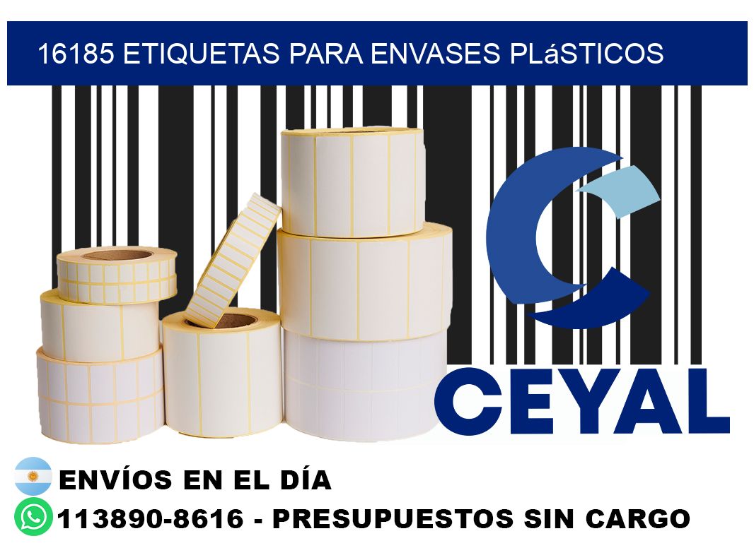 16185 Etiquetas para envases plásticos