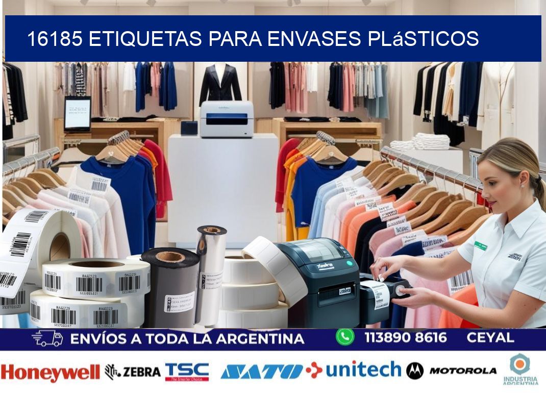 16185 Etiquetas para envases plásticos