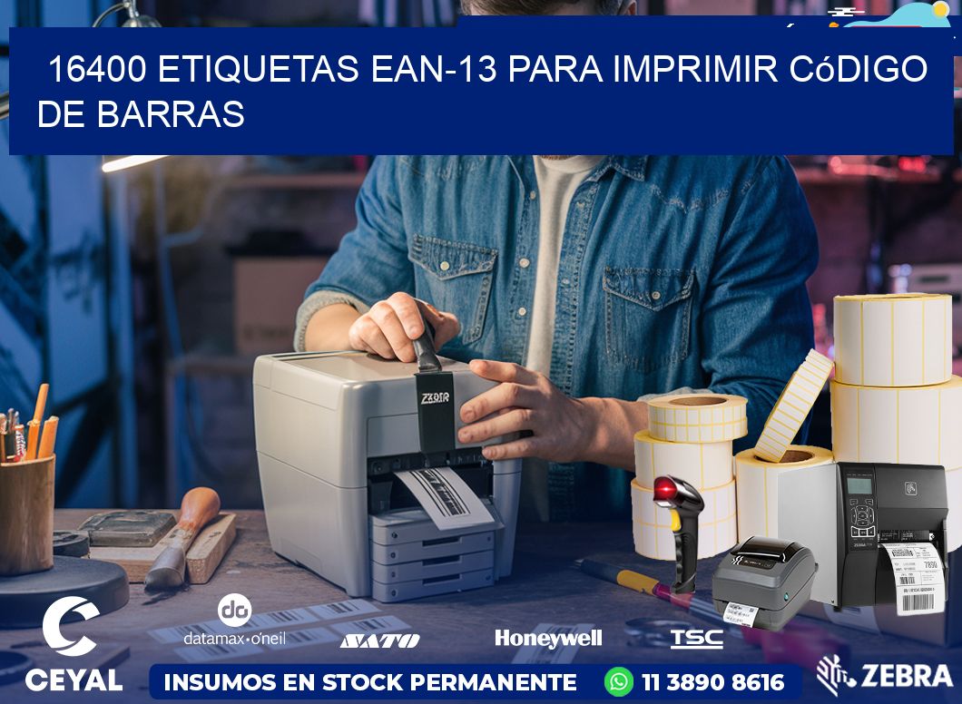 16400 etiquetas ean-13 para imprimir código  de barras