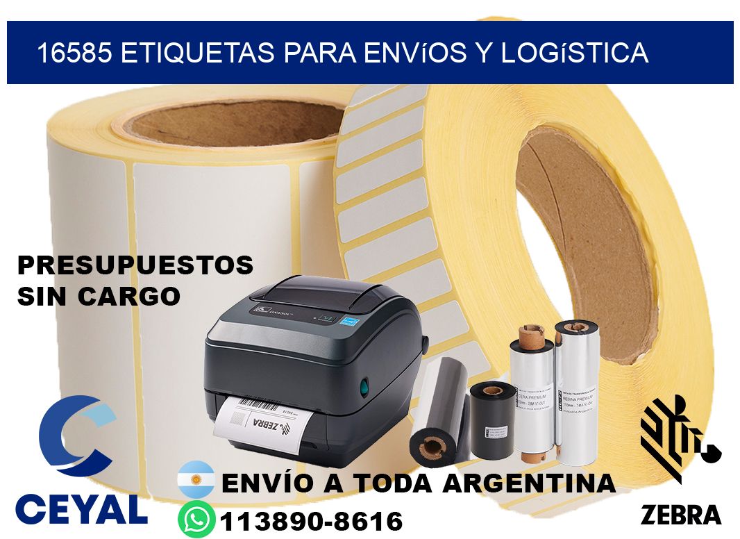 16585 Etiquetas para envíos y logística