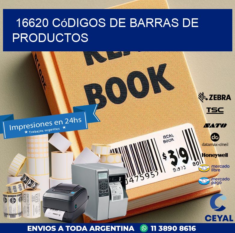 16620 Códigos de barras de productos