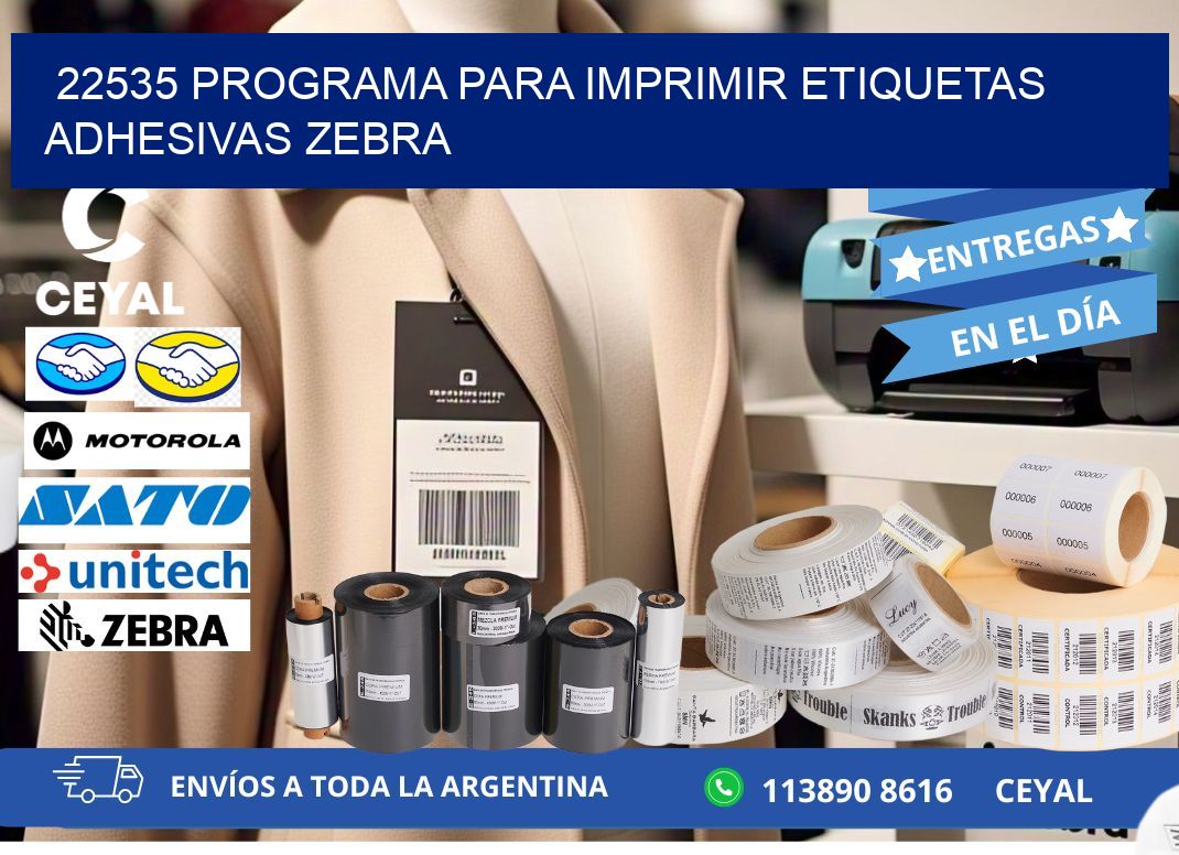 22535 Programa para imprimir etiquetas adhesivas zebra