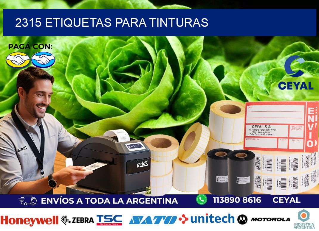 2315 Etiquetas para tinturas