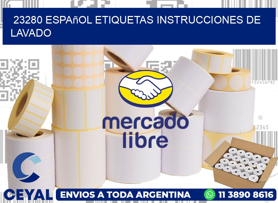 23280 español etiquetas instrucciones de lavado