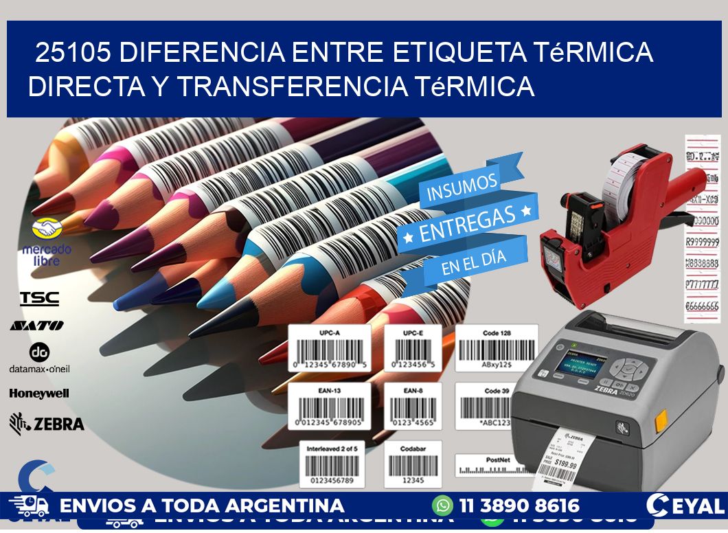 25105 diferencia entre etiqueta térmica directa y transferencia térmica