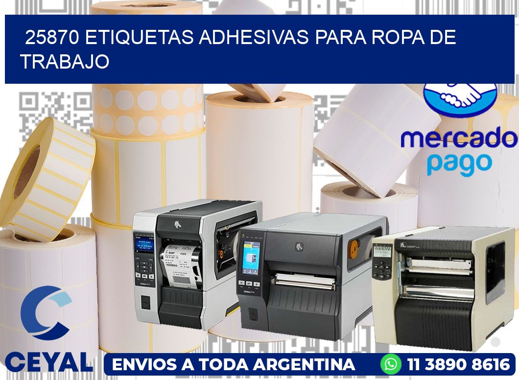 25870 Etiquetas adhesivas para ropa de trabajo