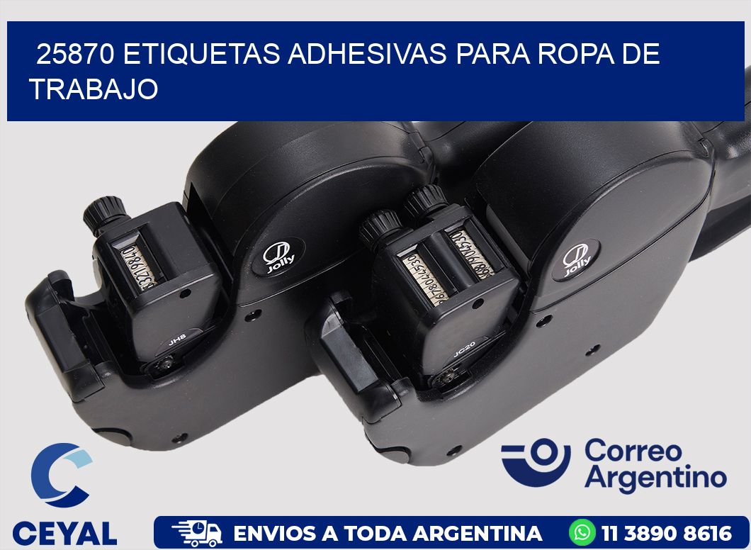 25870 Etiquetas adhesivas para ropa de trabajo