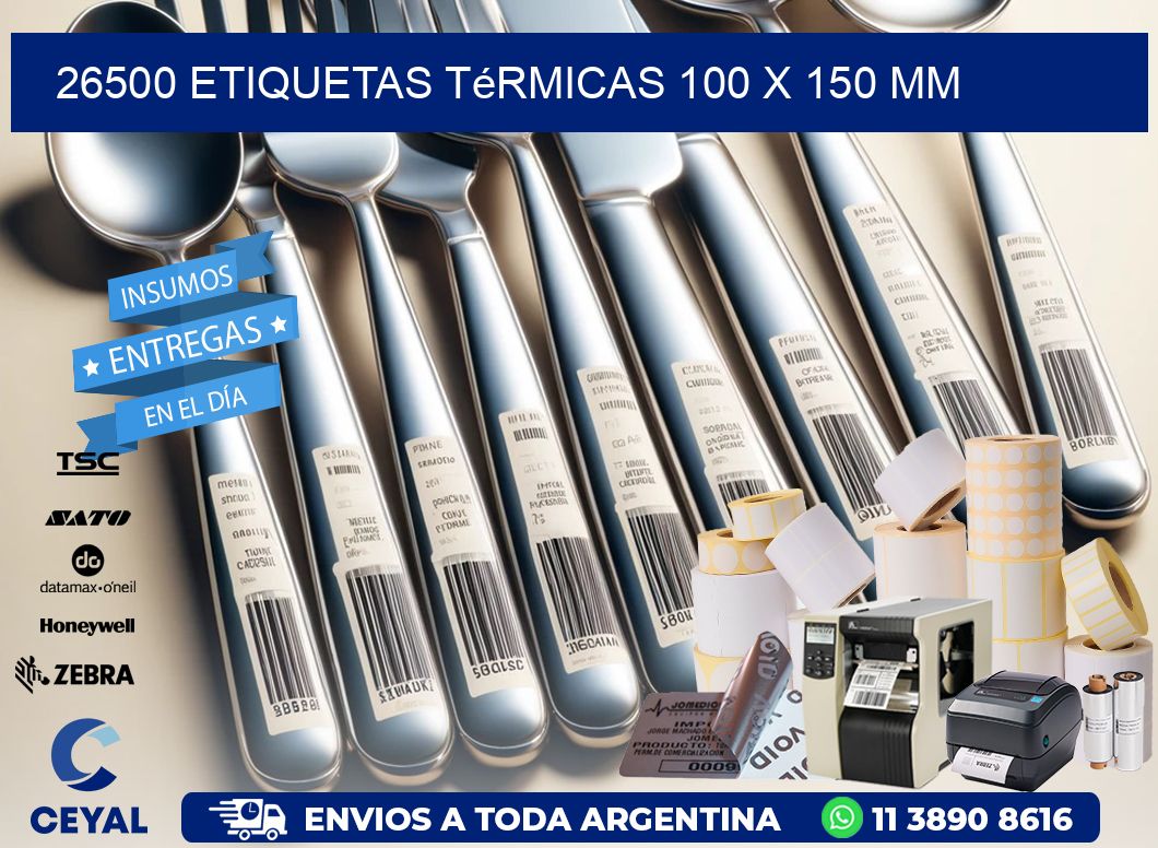 26500 Etiquetas Térmicas 100 X 150 Mm