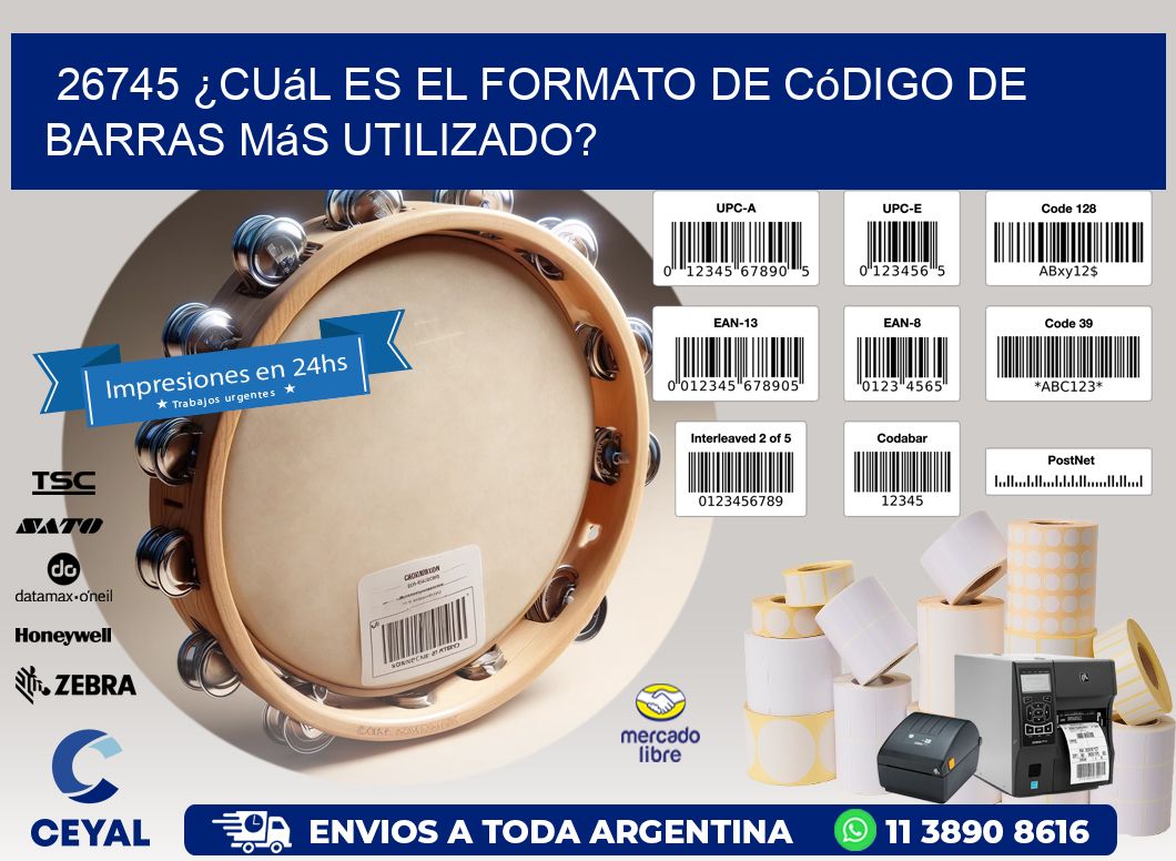 26745 ¿Cuál es el formato de código de barras más utilizado?