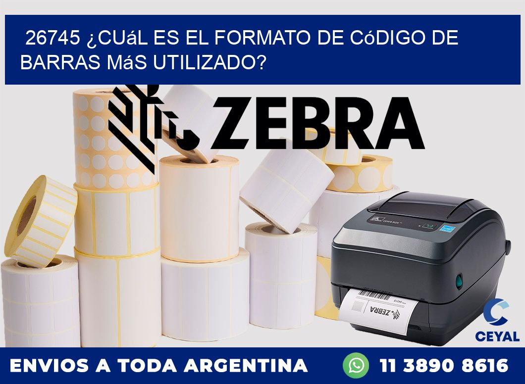 26745 ¿Cuál es el formato de código de barras más utilizado?