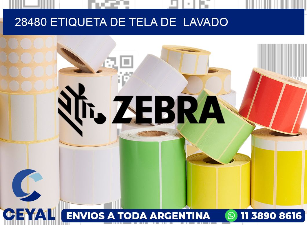 28480 etiqueta de tela de  lavado