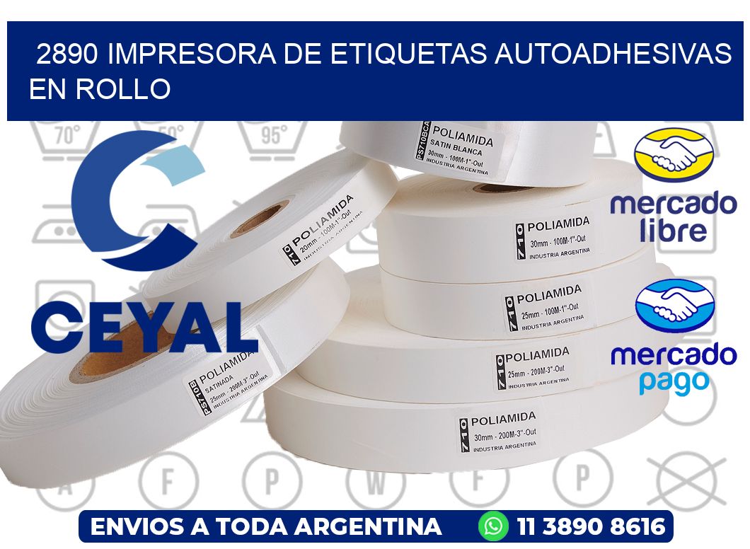 2890 impresora de etiquetas autoadhesivas en rollo
