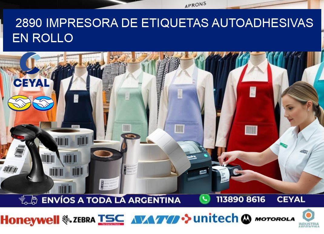2890 impresora de etiquetas autoadhesivas en rollo