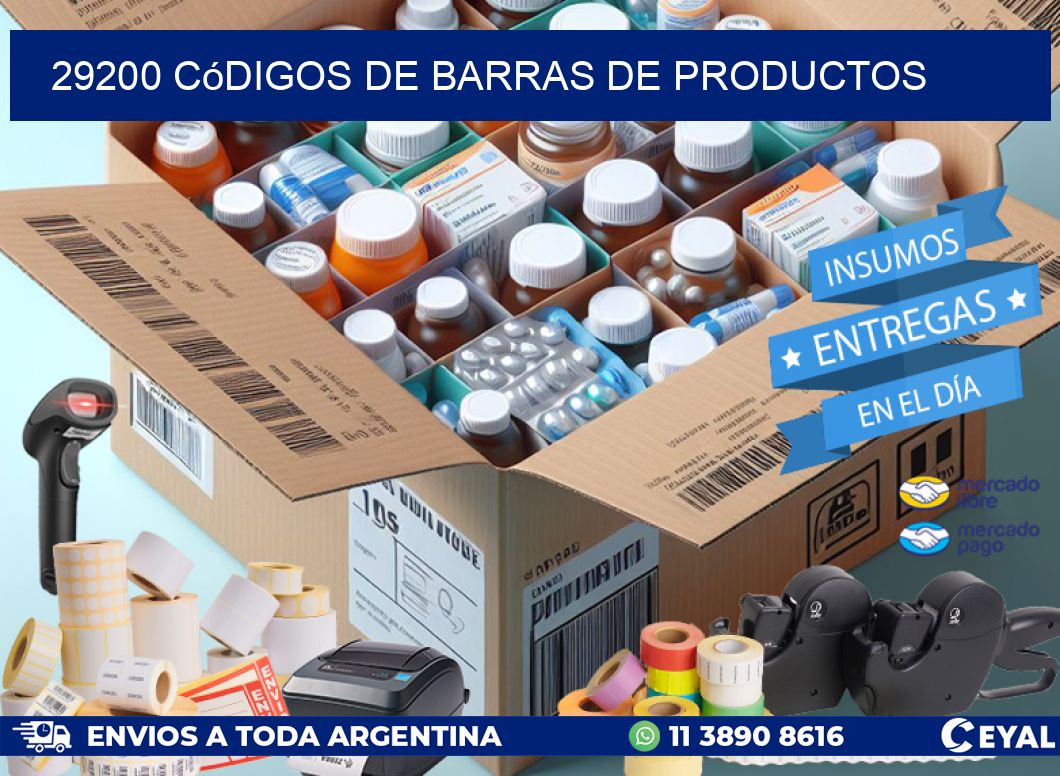 29200 Códigos de barras de productos