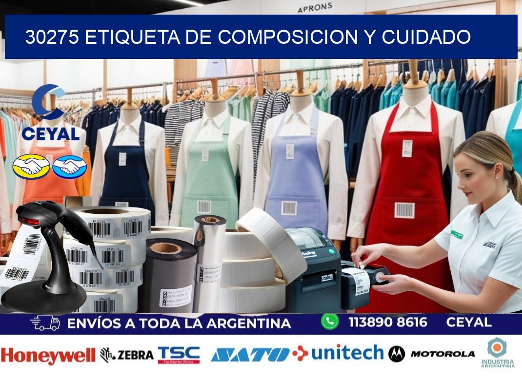 30275 etiqueta de composicion y cuidado