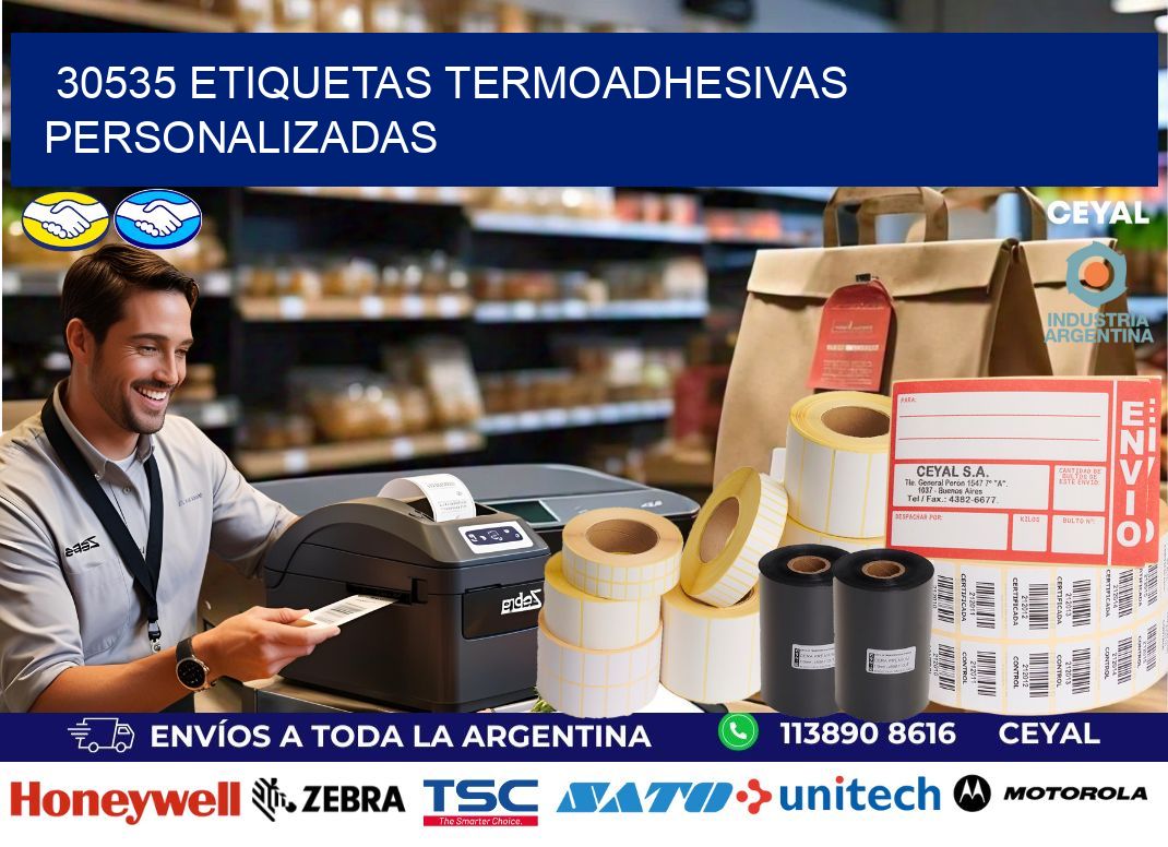 30535 Etiquetas termoadhesivas personalizadas